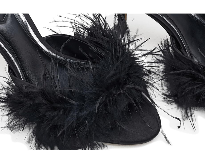 Сандалии-мюли Vince Camuto Paelly на высоком каблуке с перьями
