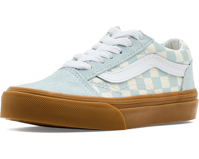 Кроссовки Vans Kids Old Skool с усиленным мыском и клетчатым узором