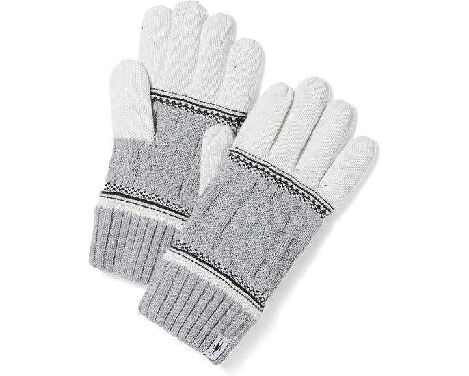 Перчатки Smartwool Popcorn Cable с жаккардовым узором и манжетами