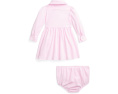 Платье и шортики Polo Ralph Lauren Kids из оксфордской сетки для младенцев