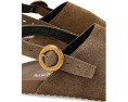 Сабо Toni Suede Clogs от Amie Rafa на танкетке серо-коричневые