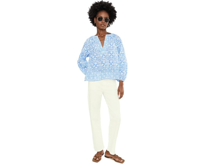 Vineyard Vines топ Emilia с вырезом каре