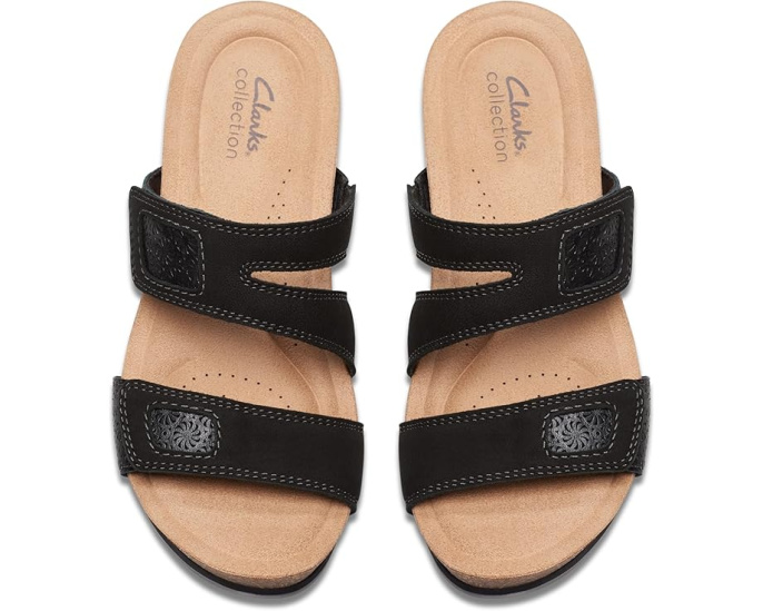 Босоножки Clarks Calenne Maye на микроклине с застежкой велькро