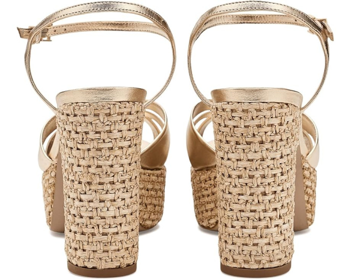 Сандалии Schutz Keefa Raffia с плетеным верхом и каблуком