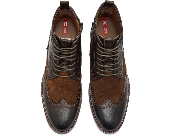 Johnston & Murphy ботинки XC+ Durham Wingtip из кожи и замши