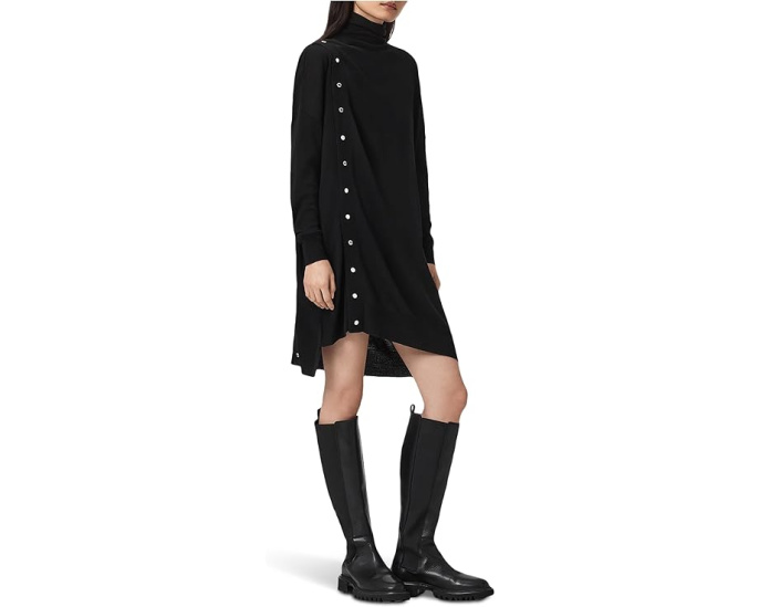 Мини-платье Umi с водолазкой и пуговицами сбоку от AllSaints