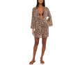 Туника Safari Leopard Stretch Mesh с запахом спереди от BECCA