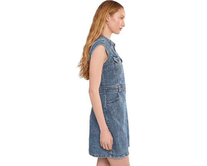 Платье Ruth Denim Front Dress с расклешенными рукавами от KUT from the Kloth