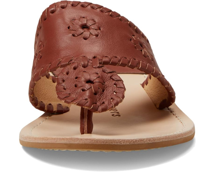 Плоские сандалии Jack Rogers с кожаным верхом и деревянным каблуком