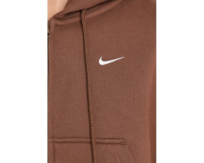 Nike худи Studio Fleece полноценная молния оверсайз укороченная