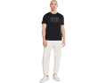 Брюки Armani Exchange из смесового хлопкового твила с эластичными манжетами и кулиской