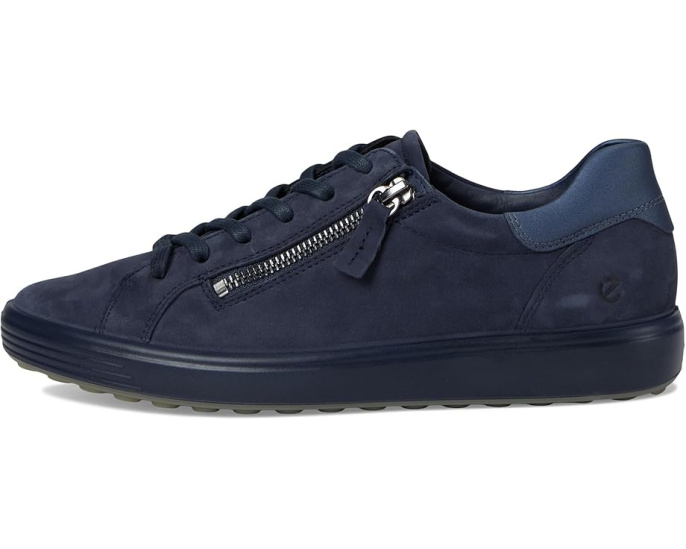Кроссовки ECCO Soft 7 Side Zip Lace с боковой молнией и кожаным верхом