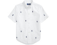 Polo Ralph Lauren рубашка с коротким рукавом для детей Pony Oxford White Navy