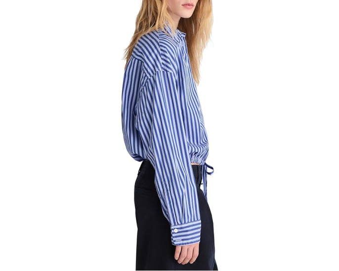 Рубашка на пуговицах Madewell с кулиской из поплина French Blue