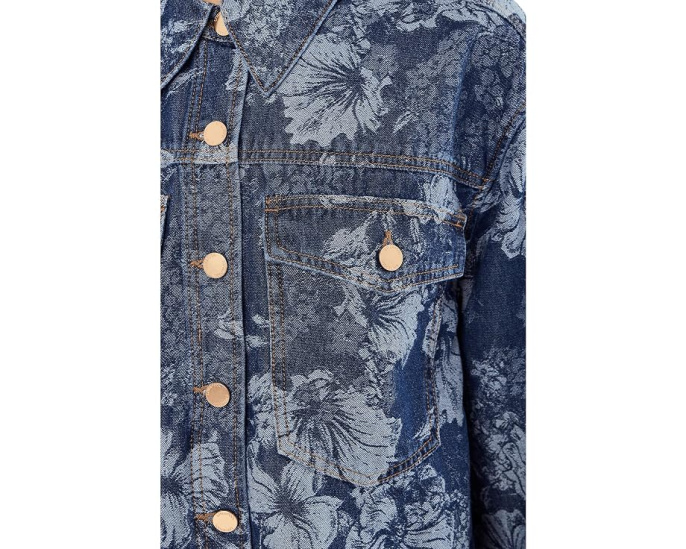 Джинсовая куртка Liverpool Los Angeles Jacquard с жаккардовым узором цвета Lapis Grove