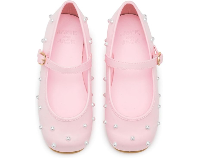 Janie and Jack балетки Pearl Flat с отделкой под жемчуг для девочек