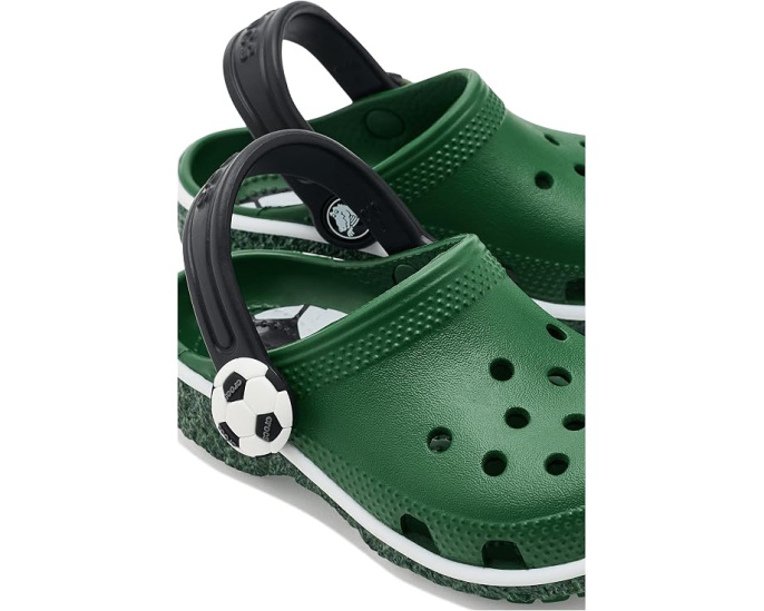Crocs спортивные сабо Classic для малышей с футбольным принтом