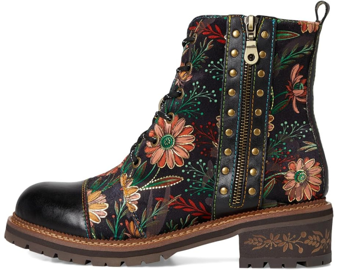 L'Artiste by Spring Step Ботинки Cordea Black Multi с вышивкой