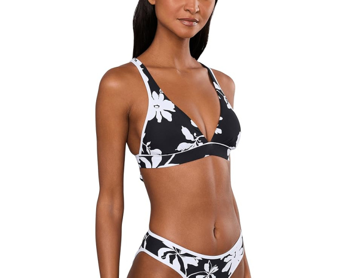 Топ бикини Seafolly Mayflower Multi Fit Longline Tri