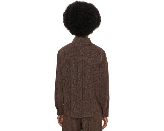 Рубашка Woven Plisse с воротником классического кроя Eileen Fisher