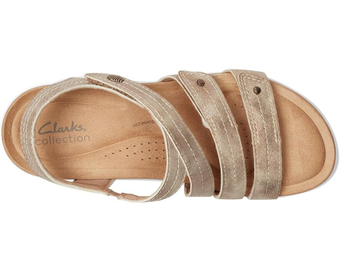 Босоножки Clarks Calenne Clara на клине с ремешками из кожи