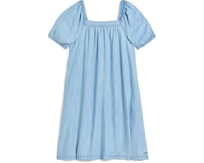 Платье Vineyard Vines Serena из шамбре для детей старшего возраста