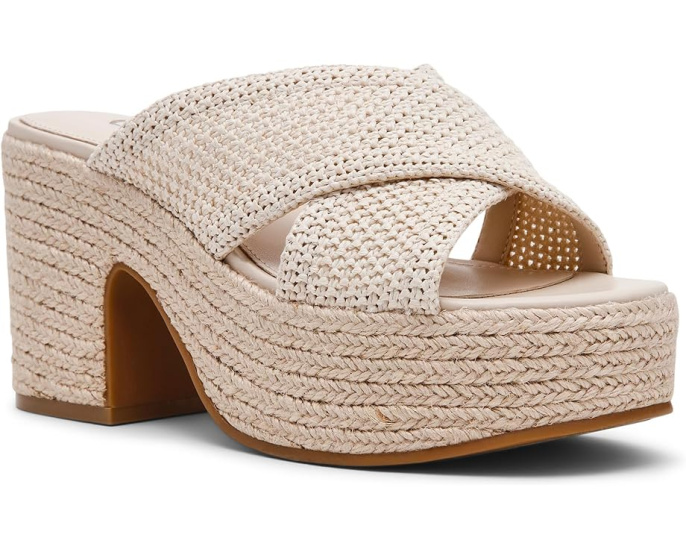 Сандалии Steve Madden Truthful на платформе с каблуком из рафии