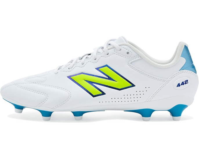 New Balance 442 Team FG V3 бутсы белые с шипами