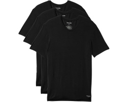 Майка Second Skin Modal V-Neck Stay Tucked Tommy John 3 штуки черная