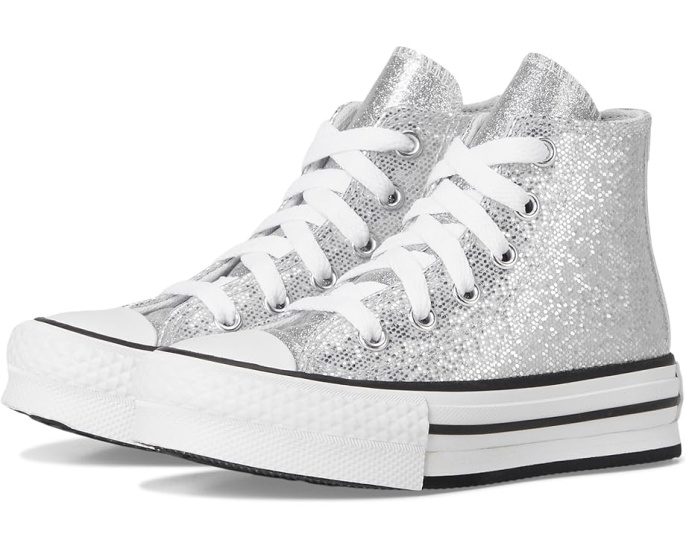 Converse Kids кроссовки Chuck Taylor All Star Lift Disco с блестками на платформе