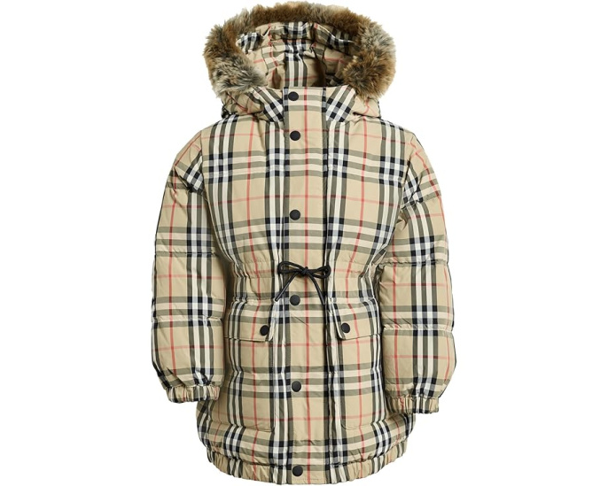 Пальто Burberry Kids Franklin Check для мальчиков