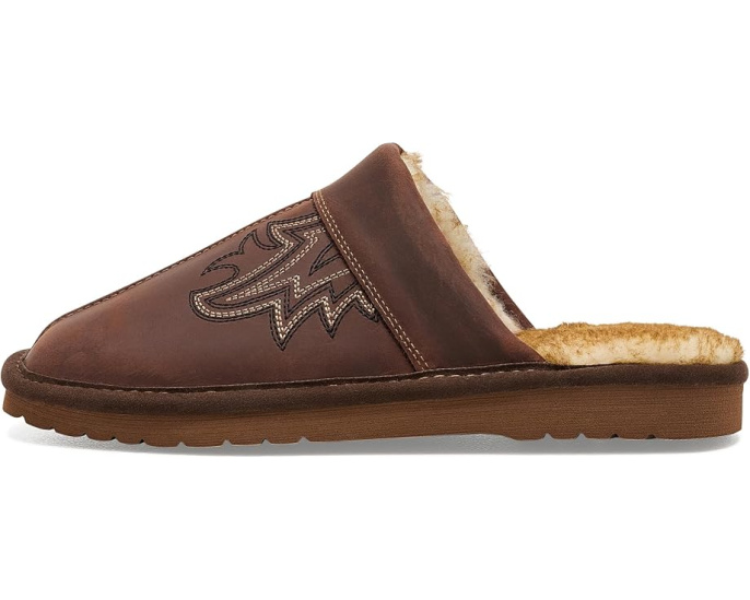 Тапочки Silversmith Exotic с квадратным носком и меховой отделкой Ariat