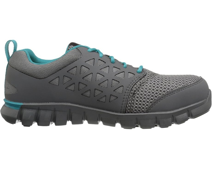 Кроссовки рабочие Reebok Sublite Cushion Work Alloy Toe SD серо-бирюзовые