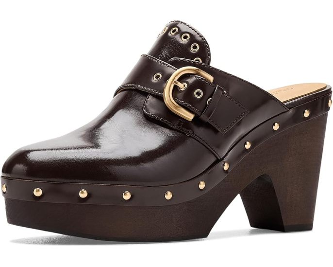Клоги Madewell Finneas с пряжкой и деревянной платформой