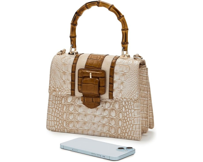 Сумка-сатчел Mod Small Hallie от Brahmin с бамбуковыми ручками