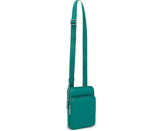 Сумка через плечо ECCO Flat Pouch из лазурной тесненой кожи