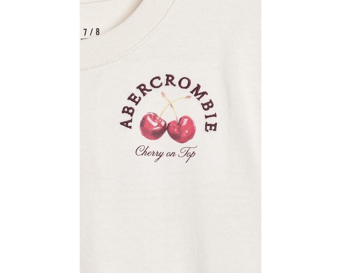 Футболка оверсайз Cherry для детей от abercrombie kids