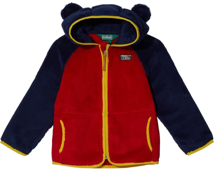 Куртка L.L.Bean Hi-Pile Fleece Color-Block для малышей с капюшоном в виде ушек