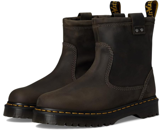 Ботинки Dr. Martens Anistone Lo Leather Pull-On с металлическими пластинами