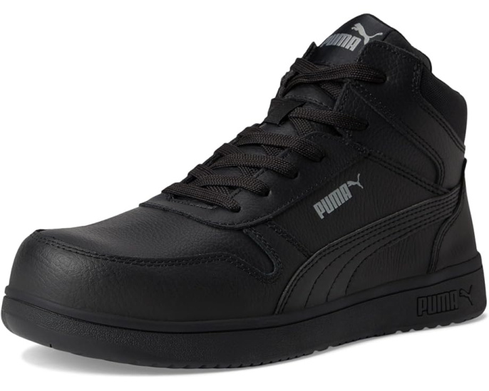 Рабочие кроссовки Puma Frontcourt Leather Mid с композитным мыском