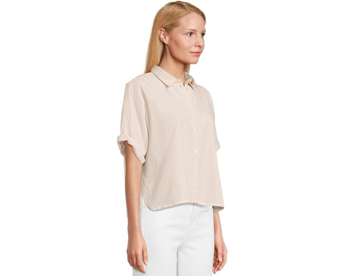 Рубашка Striped Boxy Button Down от Lilla P свободного кроя