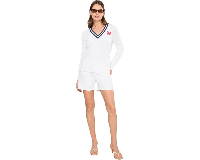 Свитер Lilly Pulitzer Brockton с вязкой косой и полосками