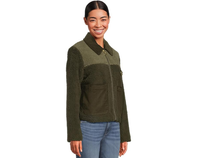 Флисовая куртка Barbour Malena укороченного кроя с карманами