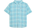 Детская рубашка Vineyard Vines Bungalow Plaid из хлопка с коротким рукавом