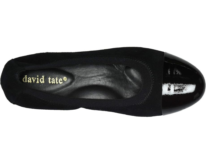Лоферы David Tate Nicole из замши с мыском из лаковой кожи