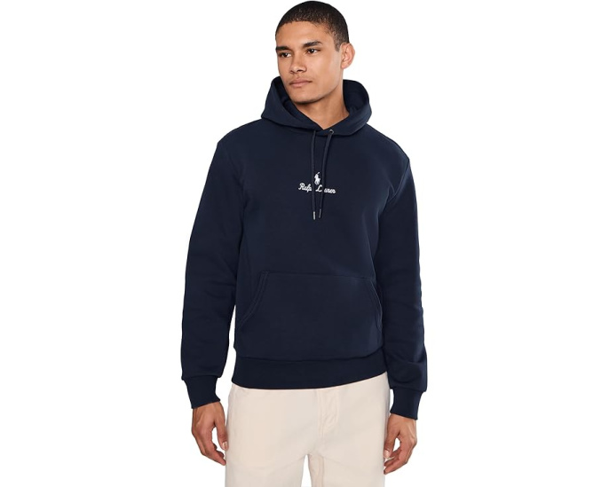 Толстовка Polo Ralph Lauren Logo Double-Knit Hoodie с логотипами и молнией
