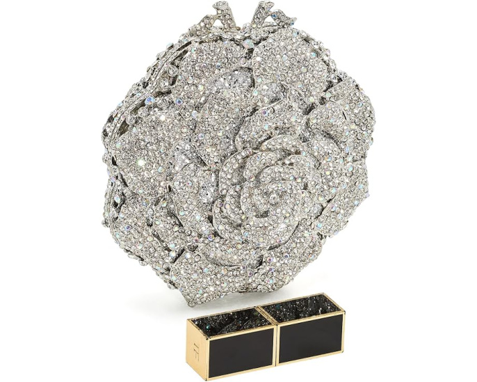 Клатч Dune London Bling с цветочным декором из страз