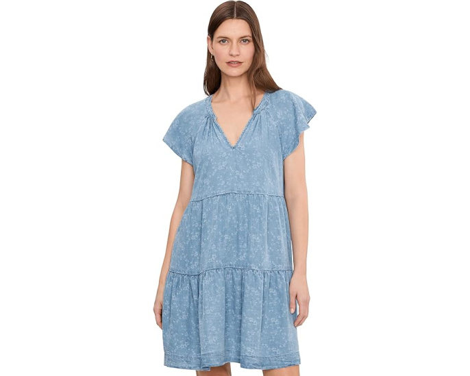 Платье Tiered Flutter Sleeve от Liverpool с оборками