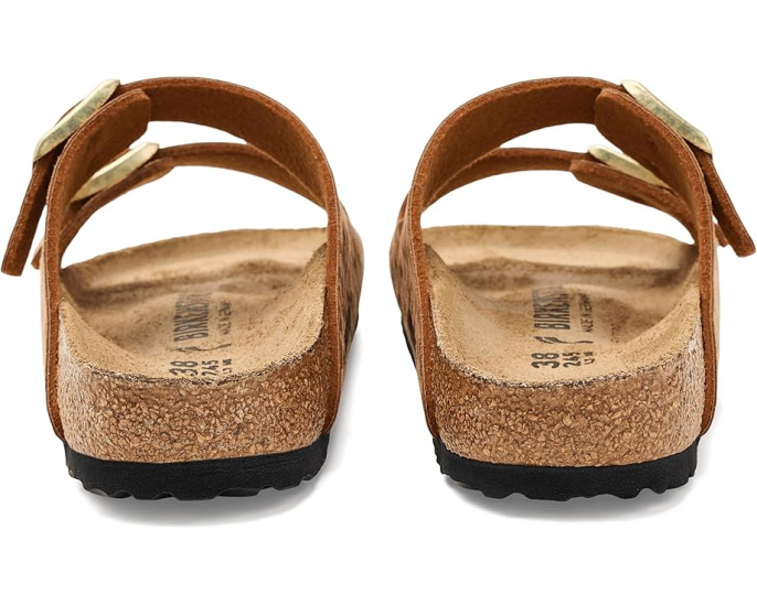 Сандалии Birkenstock Arizona с леопардовым принтом и пробковой стелькой