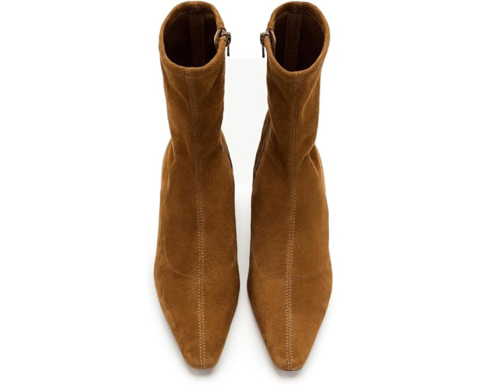 Ботильоны Ciel на низком каблуке kitten heel из замши Madewell